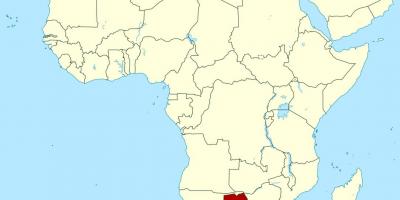 Mapa de Botswana áfrica