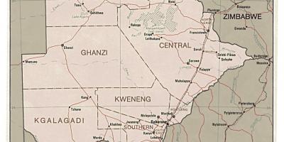 Mapa detallado de Botswana